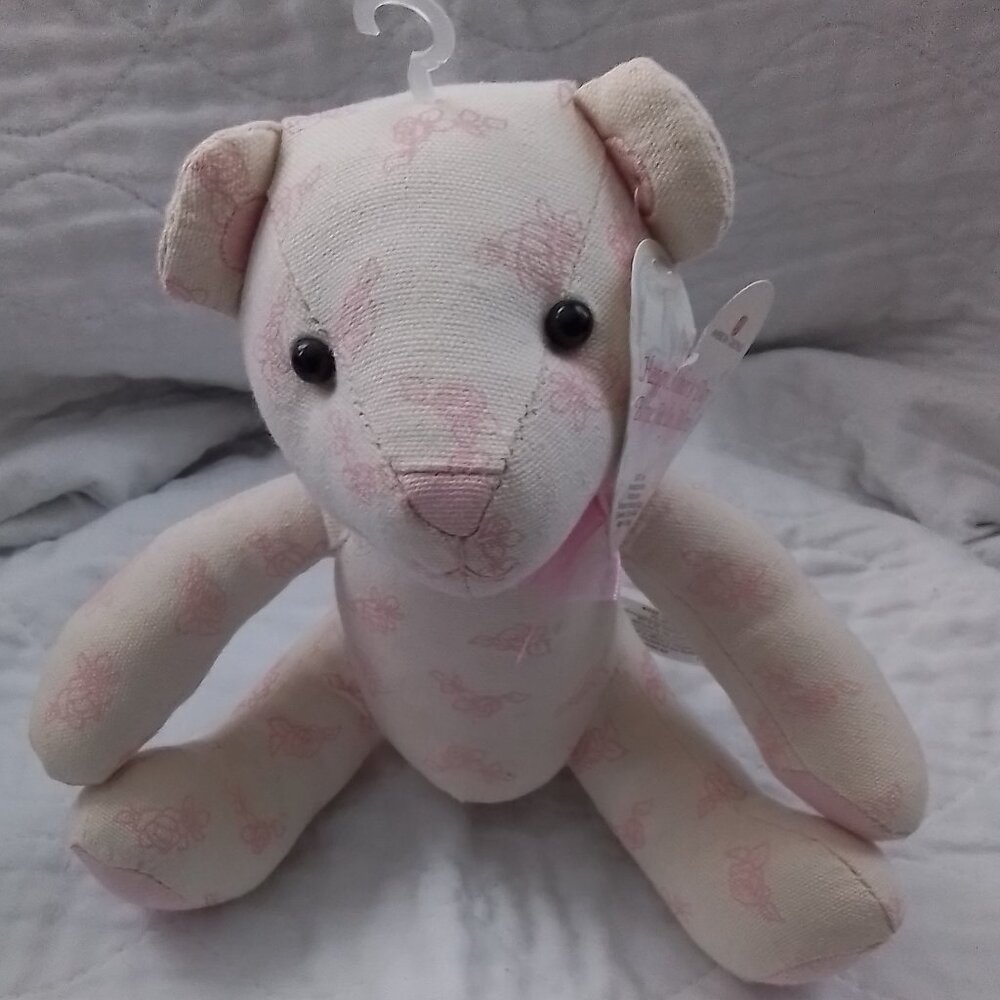 American Greetings Mother's Day, bear.  Off white with pink rose pattern